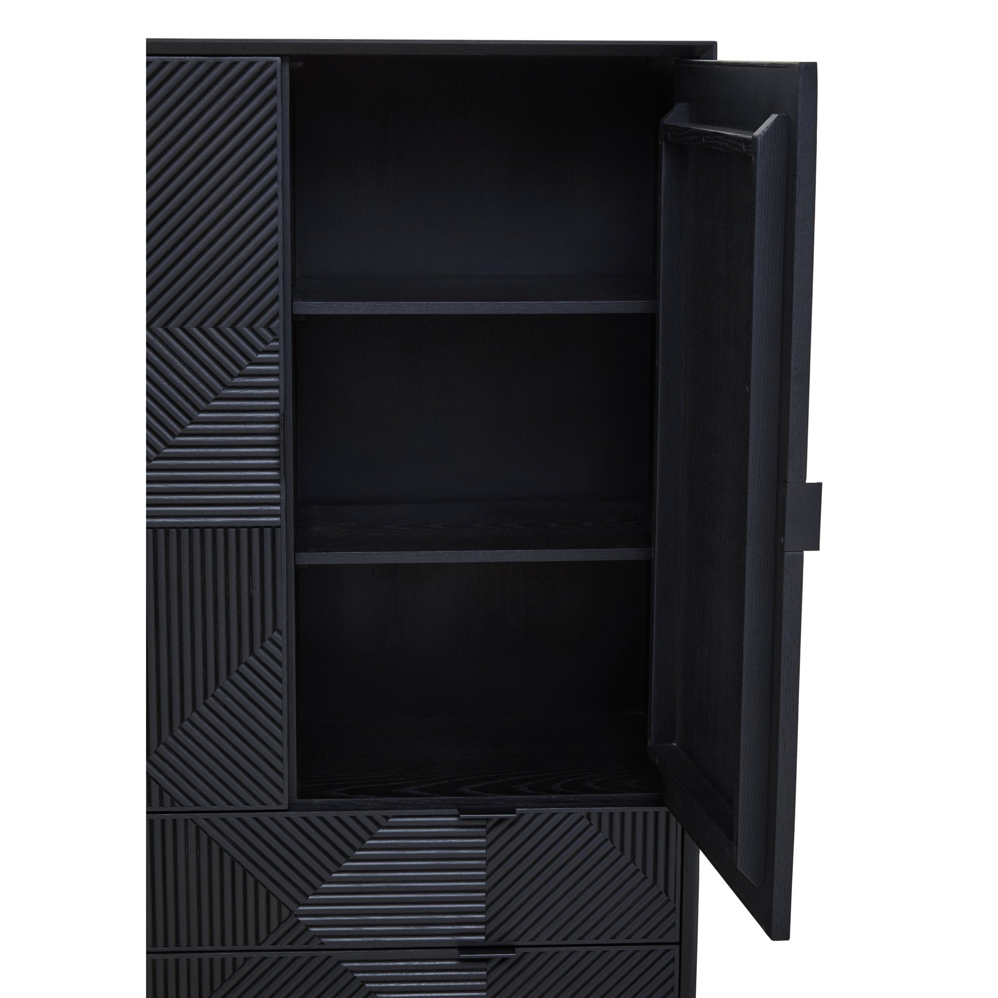 Azara Black Finish Cabinet  Nicholas John Interiors