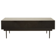 Azara Black Finish Coffee Table with Drawers  Nicholas John Interiors