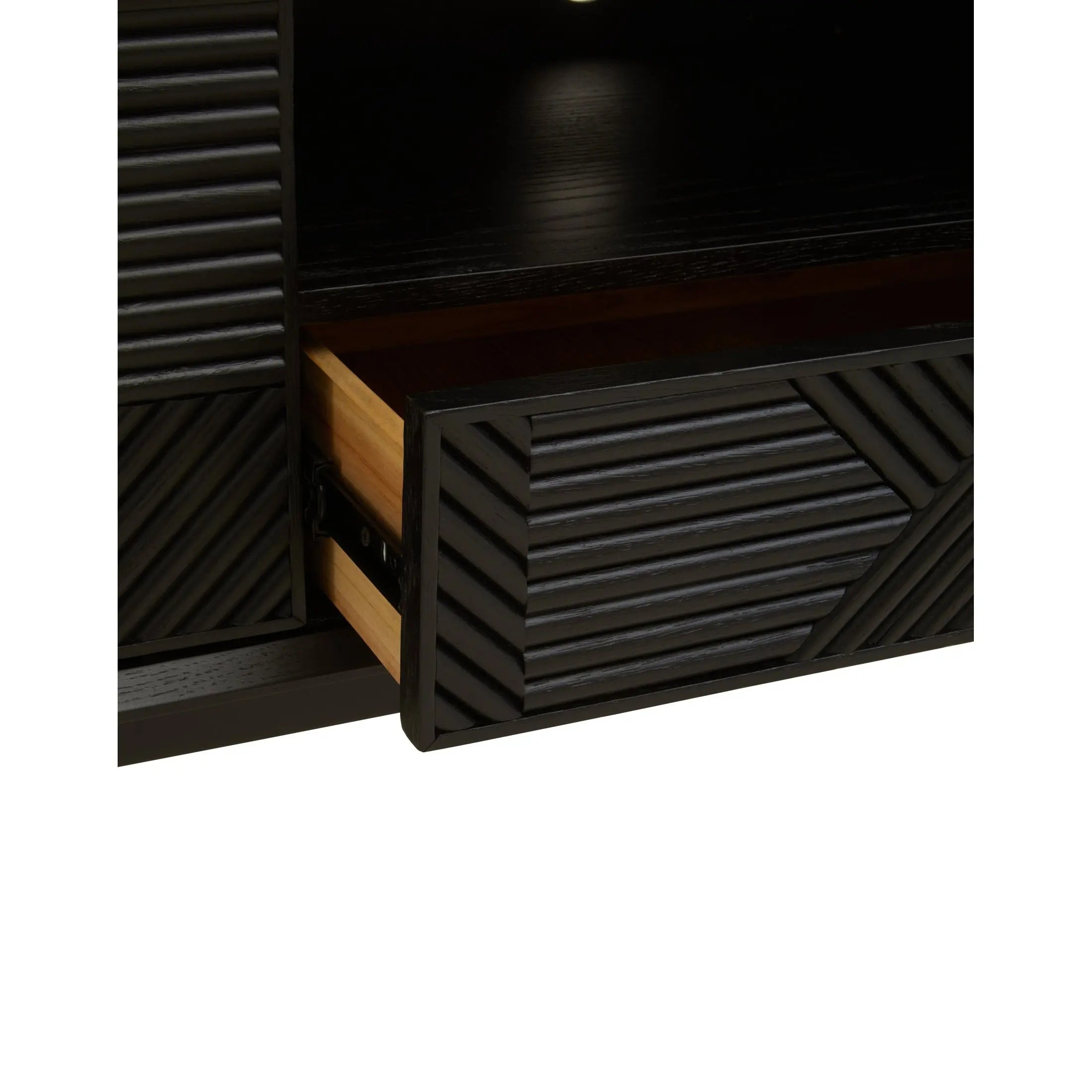 Azara Black Finish Media Unit  Nicholas John Interiors