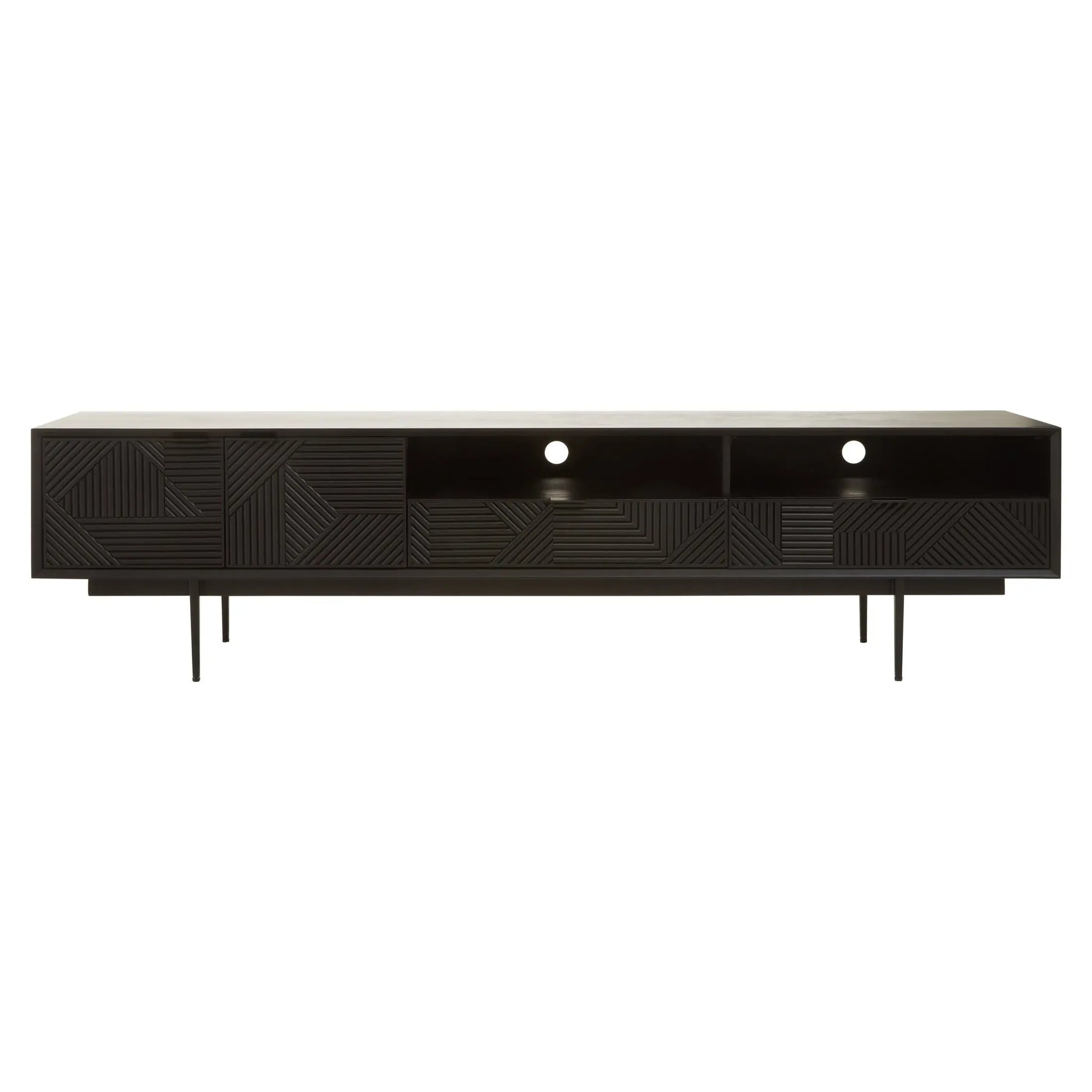 Azara Black Finish Media Unit  Nicholas John Interiors