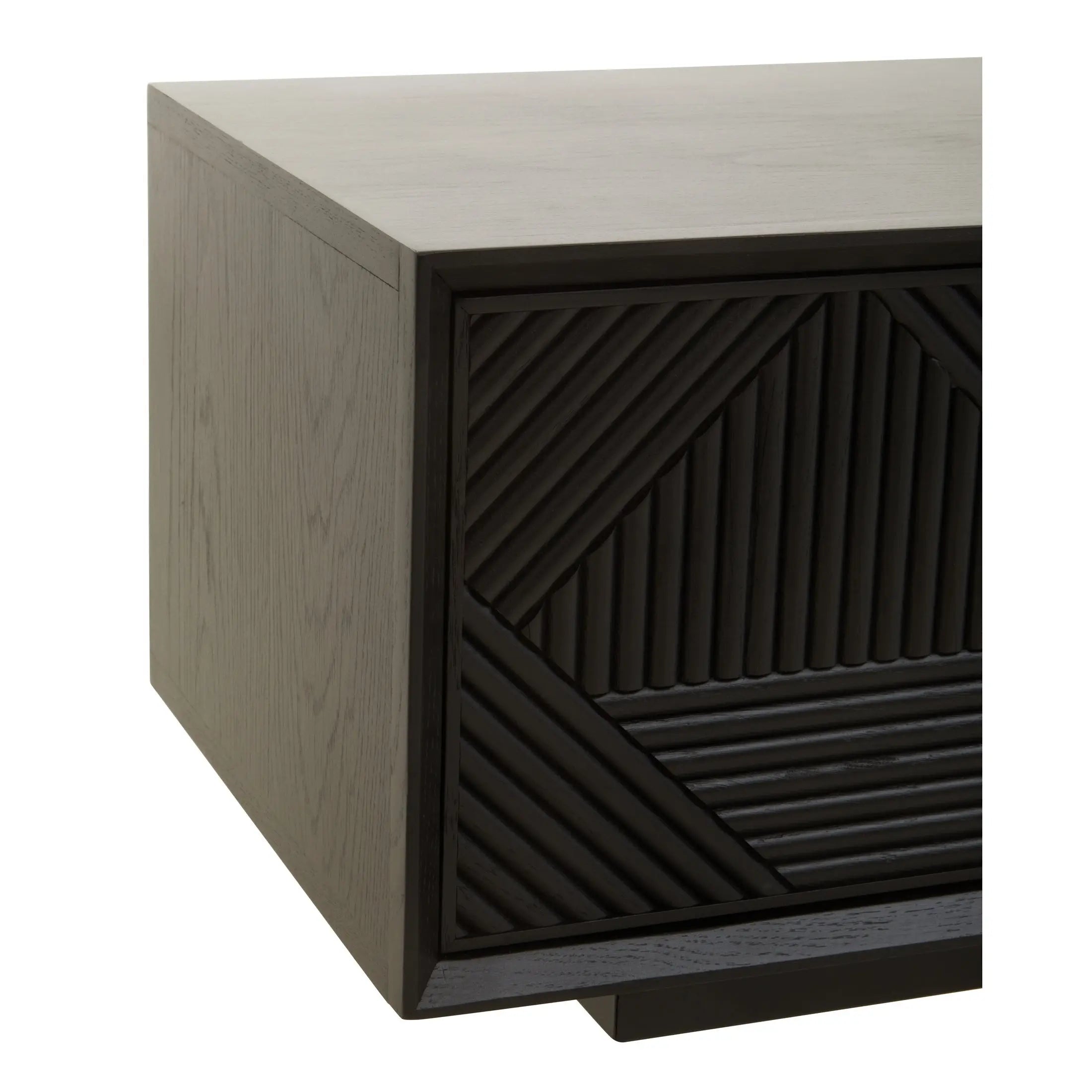 Azara Black Finish Media Unit  Nicholas John Interiors