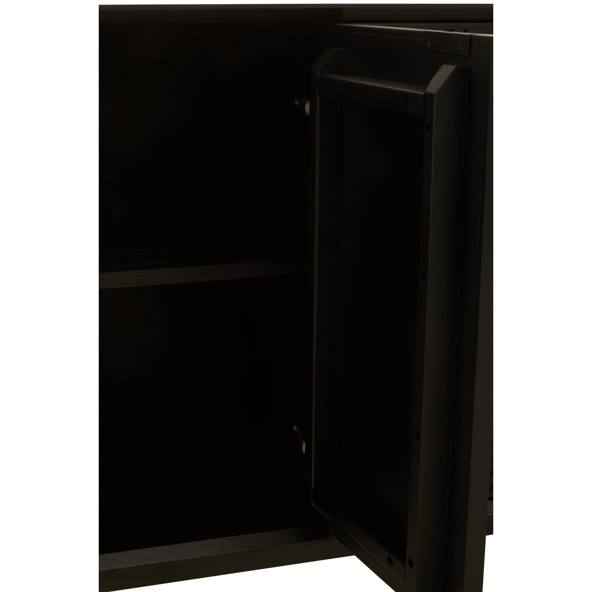 Azara Black Finish Sideboard with 4 Doors and 3 Drawers  Nicholas John Interiors