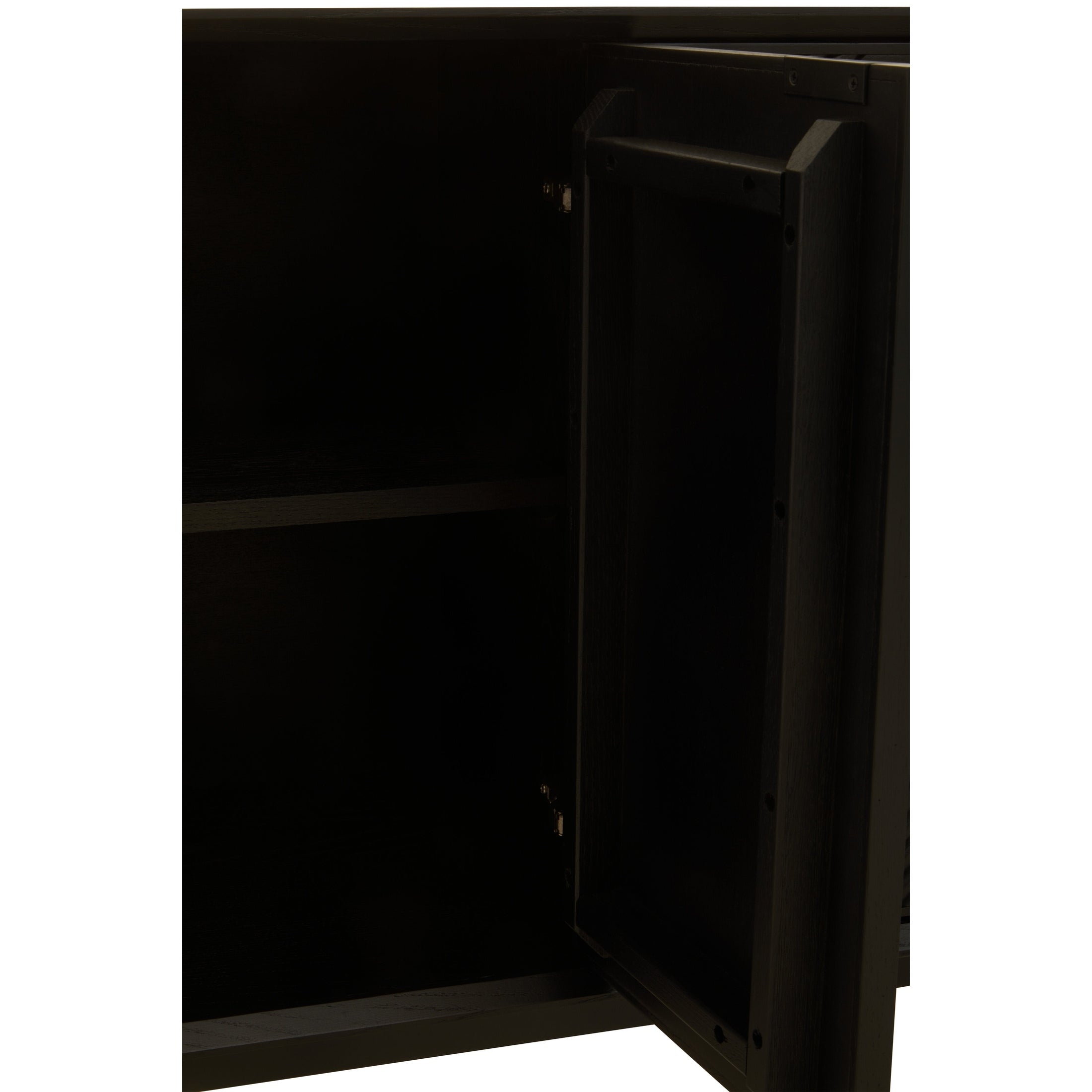 Azara Black Finish Sideboard with 4 Doors and 3 Drawers  Nicholas John Interiors