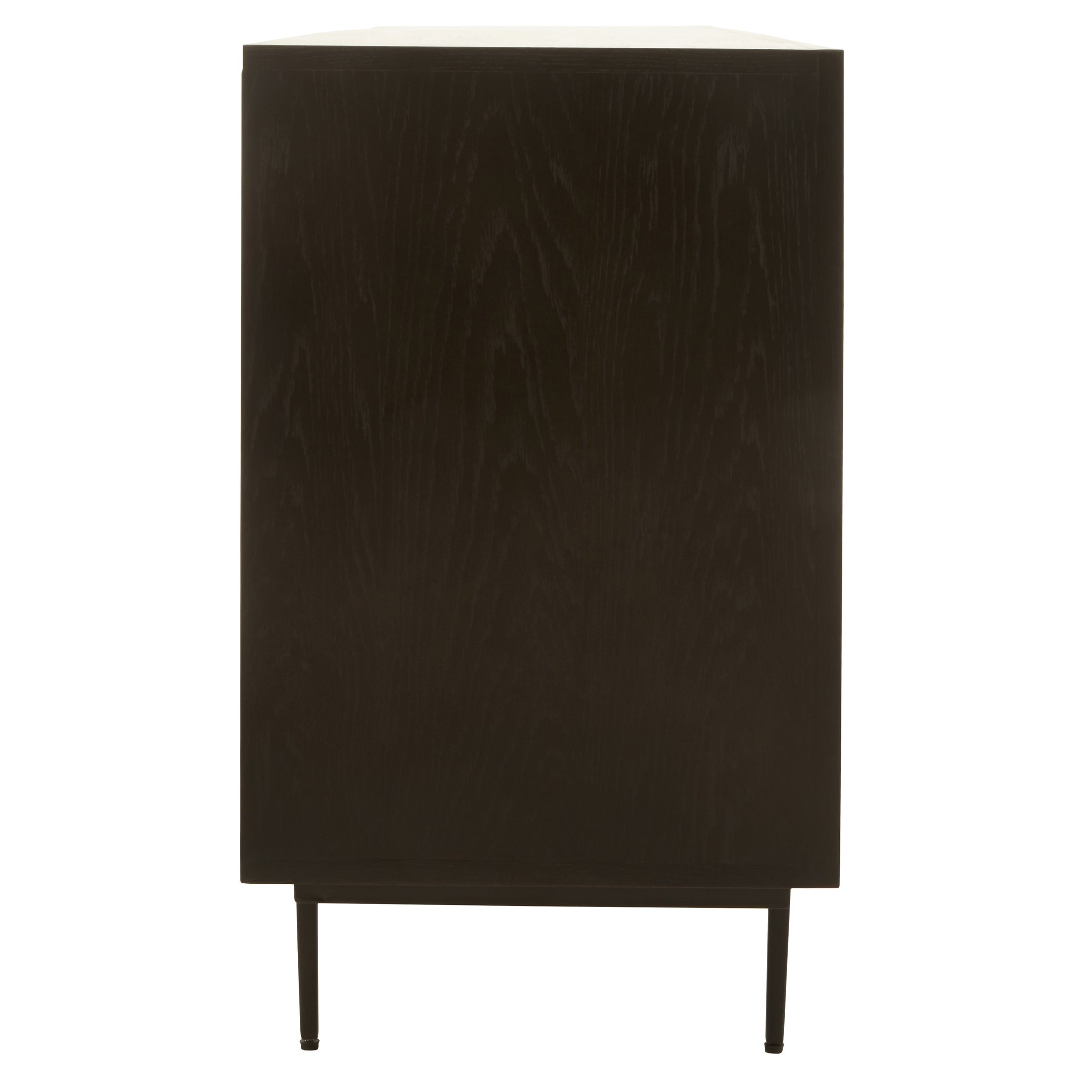 Azara Black Finish Sideboard with 4 Doors and 3 Drawers  Nicholas John Interiors