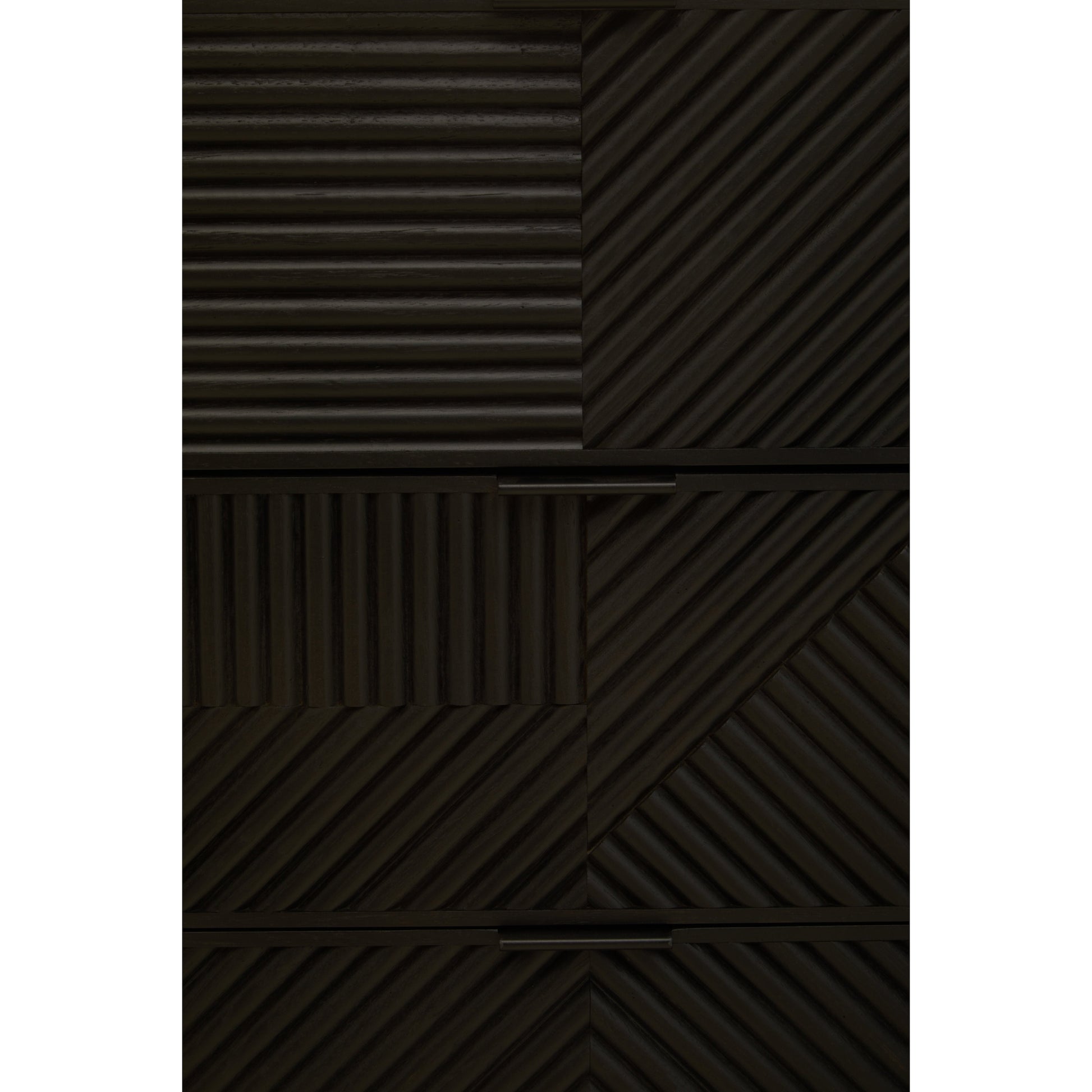 Azara Black Finish Sideboard with 4 Doors and 3 Drawers  Nicholas John Interiors