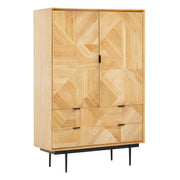 Azara Natural Finish Cabinet with Drawers  Nicholas John Interiors