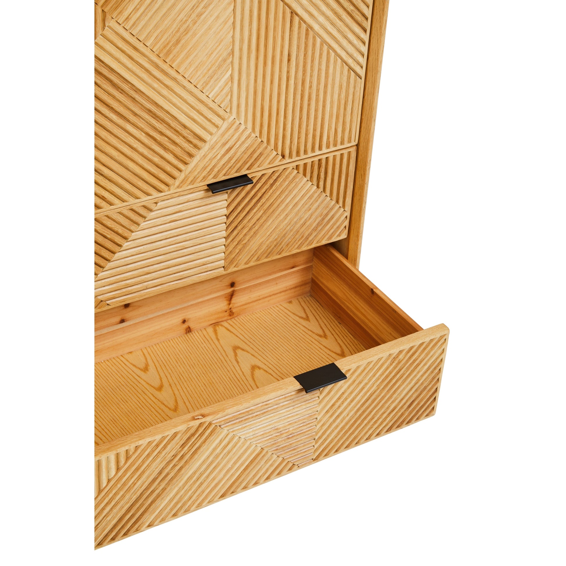 Azara Natural Finish Cabinet with Drawers  Nicholas John Interiors