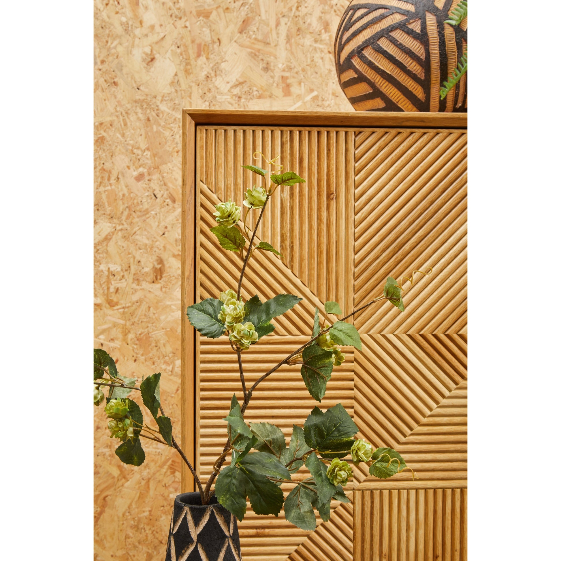 Azara Natural Finish Cabinet with Drawers  Nicholas John Interiors