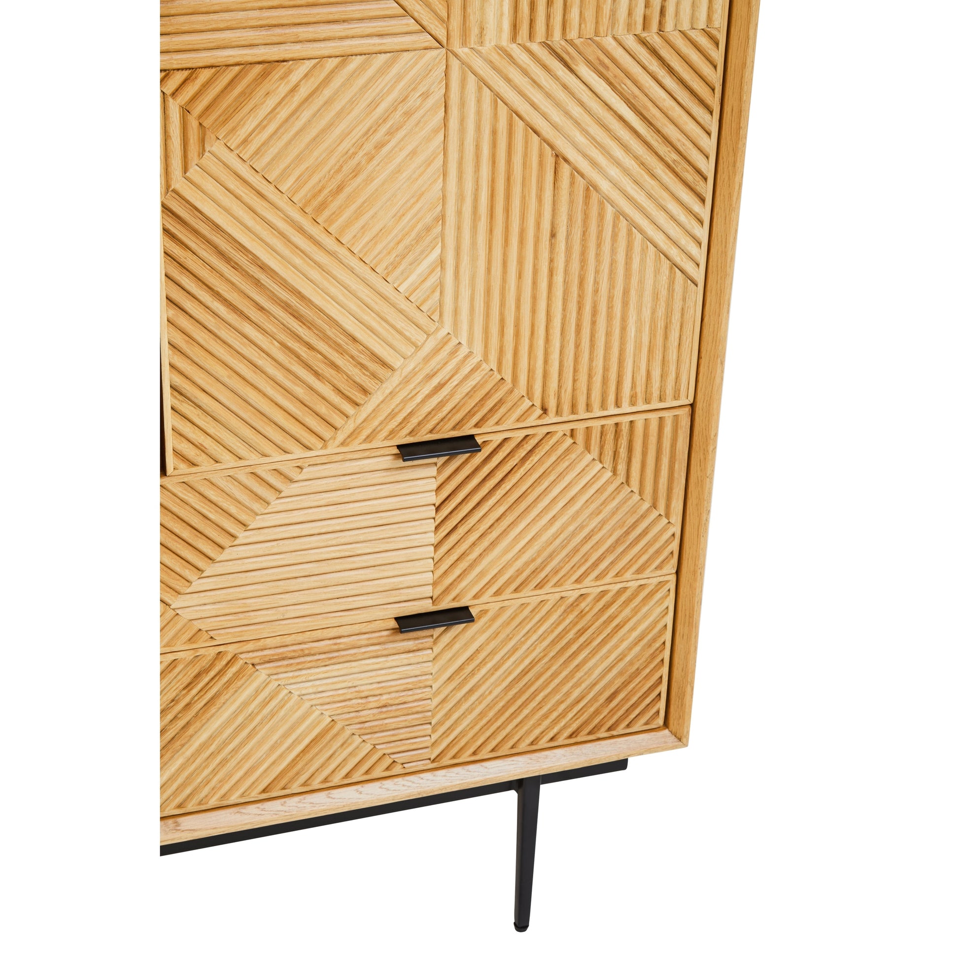 Azara Natural Finish Cabinet with Drawers  Nicholas John Interiors