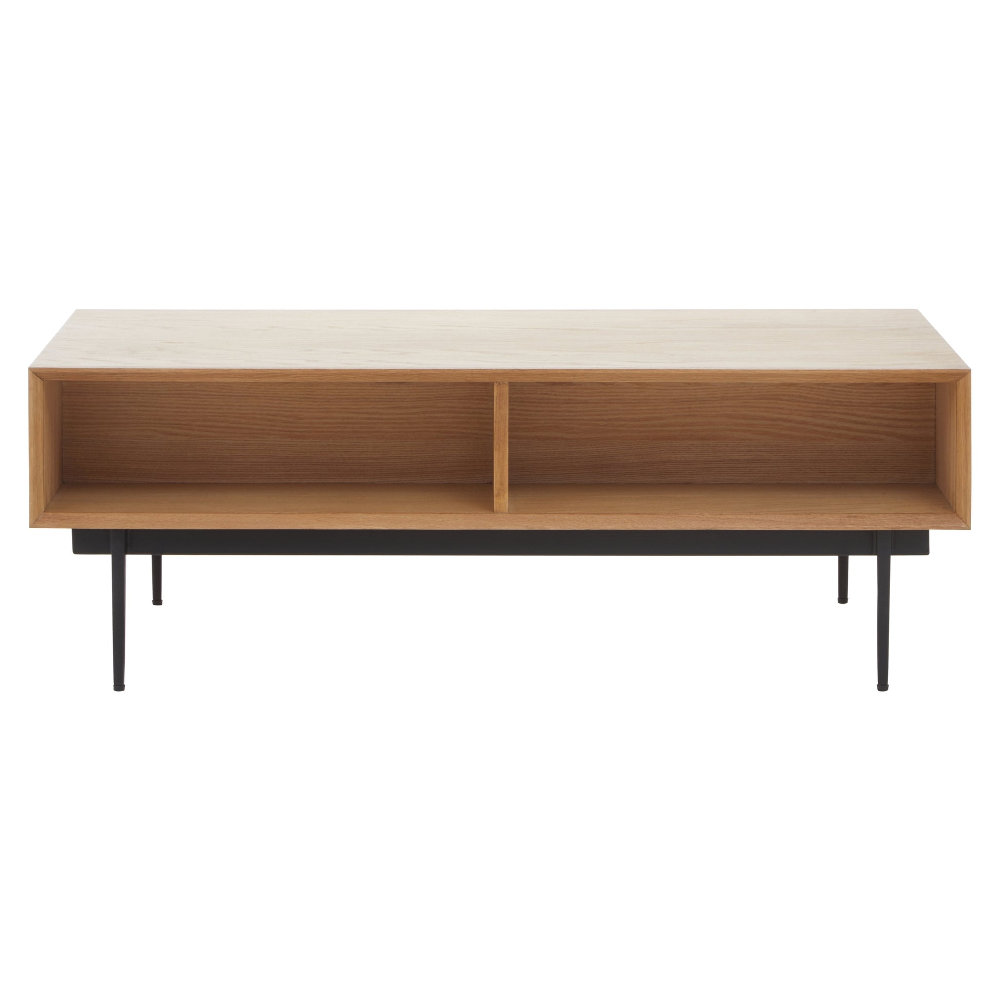 Azara Natural Finish Coffee Table with Drawers  Nicholas John Interiors