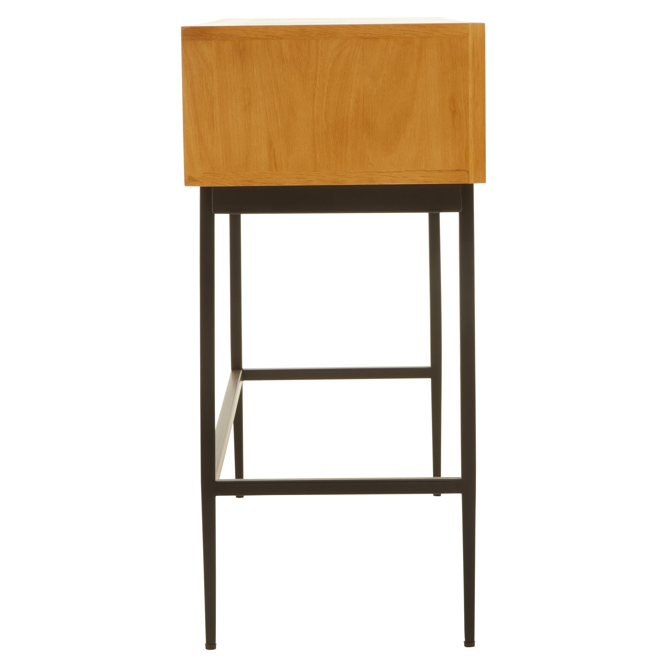 Azara Natural Finish Console Table with 2 Drawers  Nicholas John Interiors