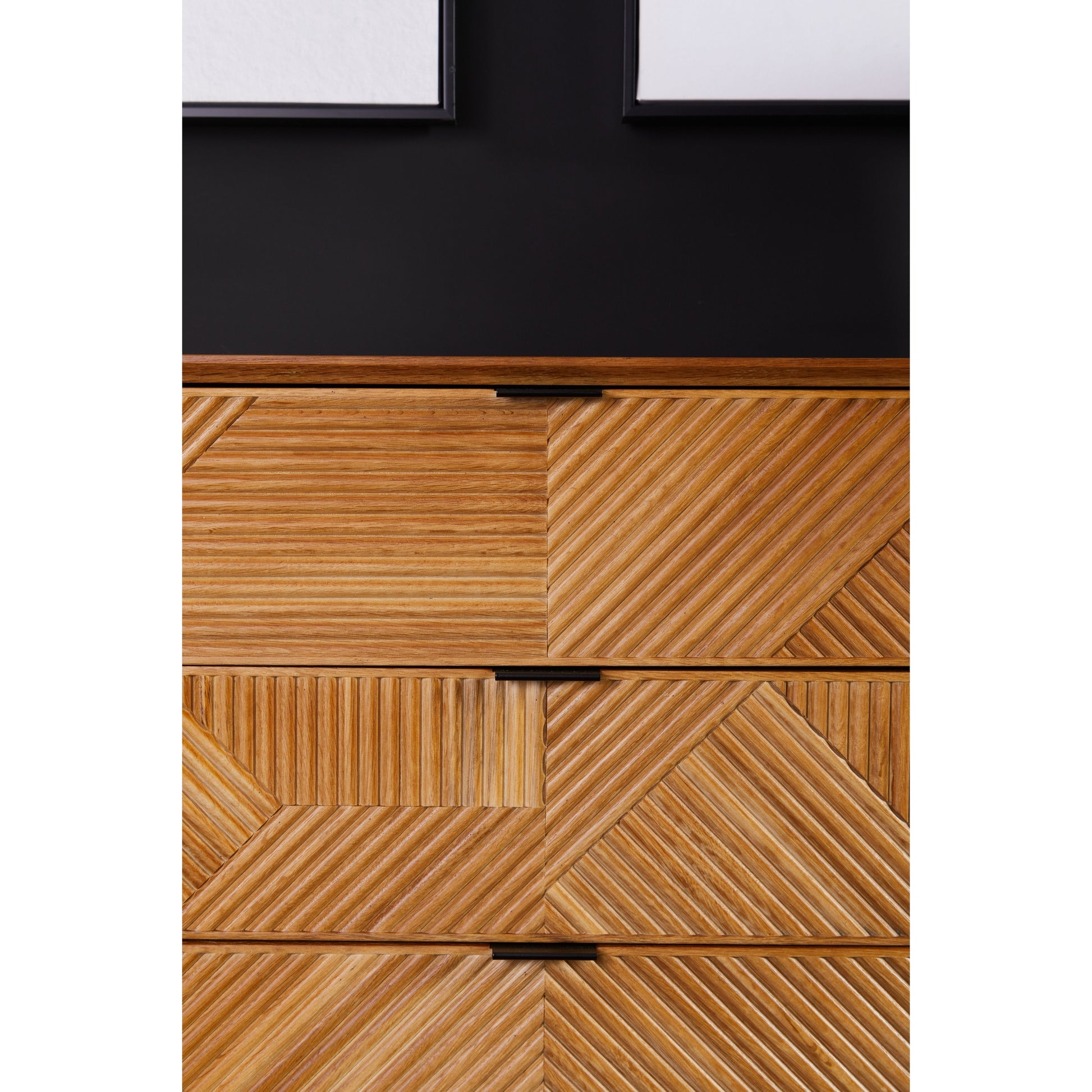 Azara Natural Finish Sideboard with 4 Doors and  3 Drawers  Nicholas John Interiors