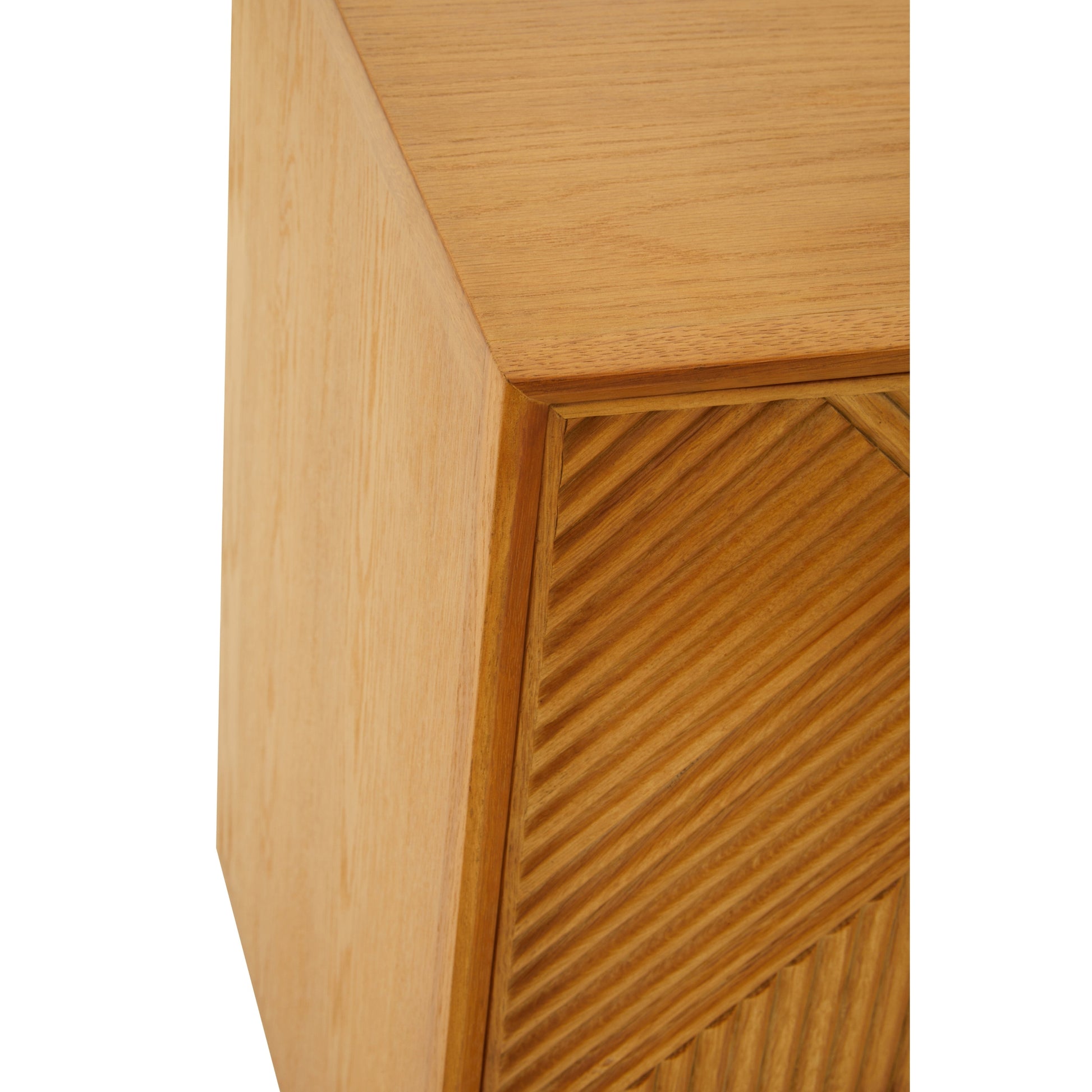 Azara Natural Finish Sideboard with 4 Doors and  3 Drawers  Nicholas John Interiors