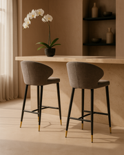 Tommy Franks Bellroy Bar Stool - Charcoal   Nicholas John Interiors
