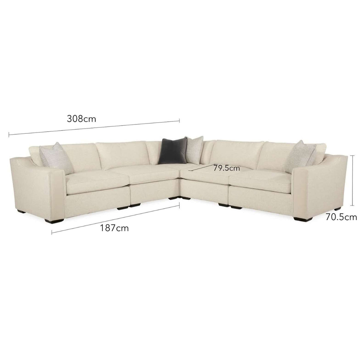 Caracole Back on Track Large Corner Group   Nicholas John Interiors