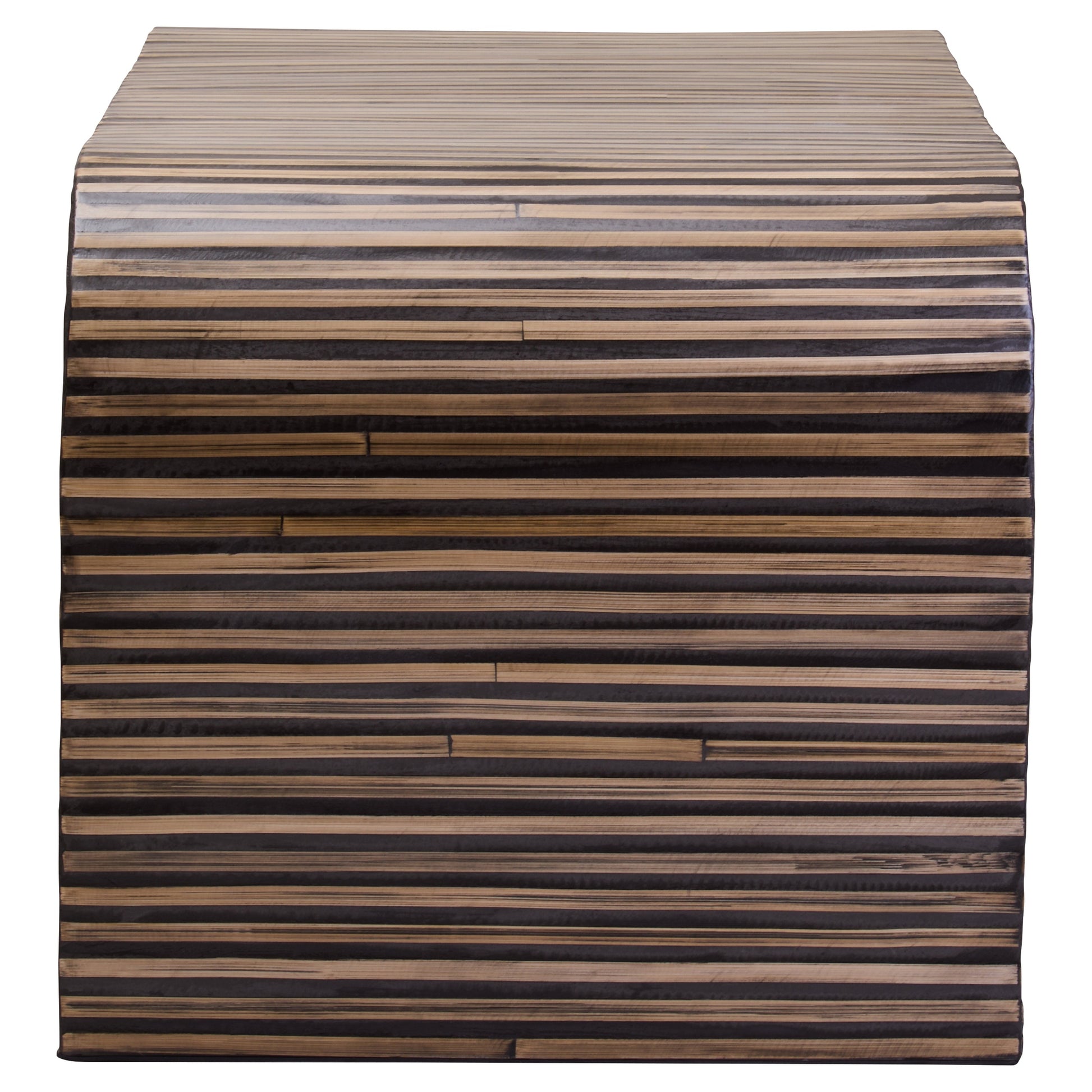 Bambrae Bamboo Inlay Curved Coffee Table  Nicholas John Interiors