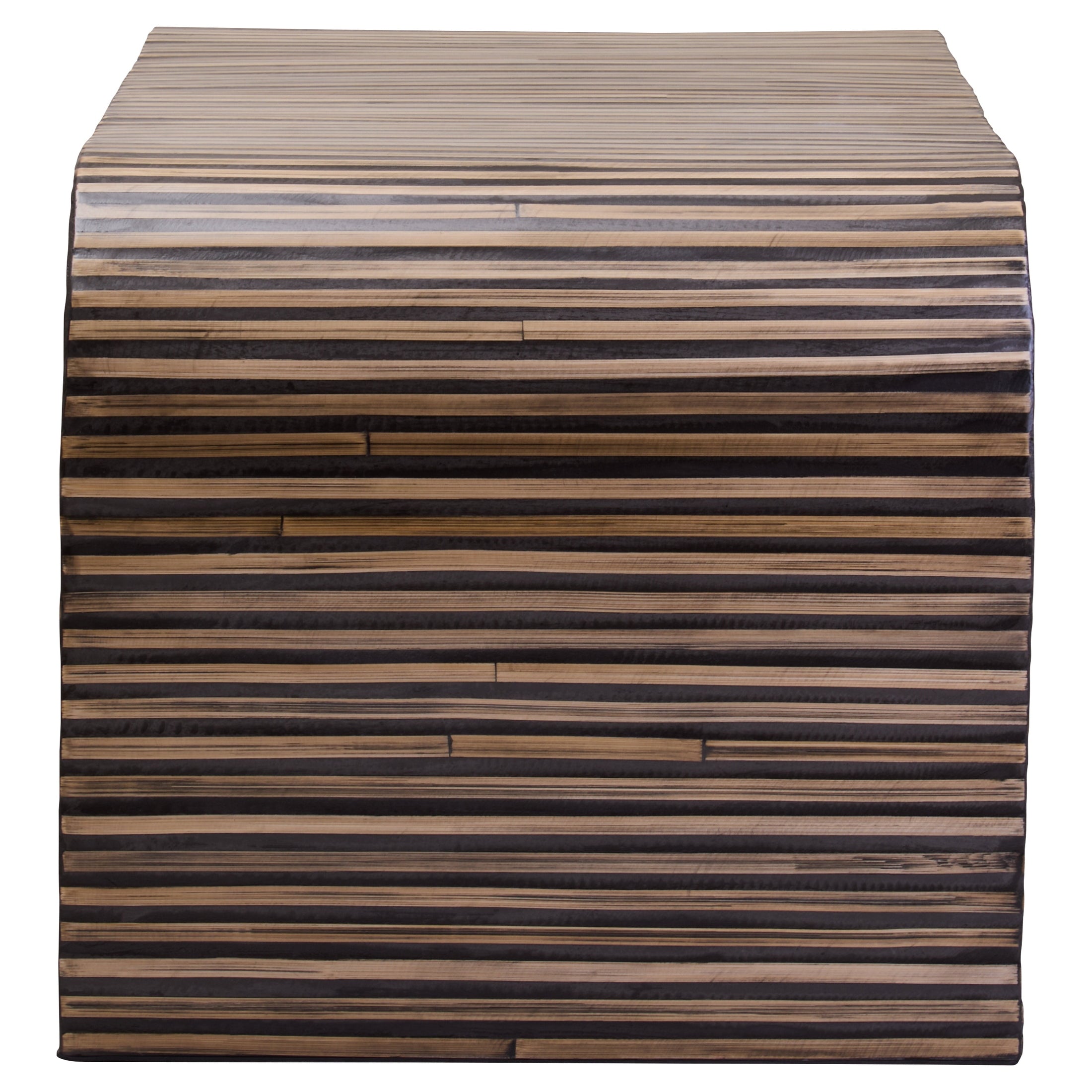 Bambrae Bamboo Inlay Curved Coffee Table  Nicholas John Interiors
