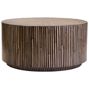 Bambrae Bamboo Inlay Round Coffee Table  Nicholas John Interiors