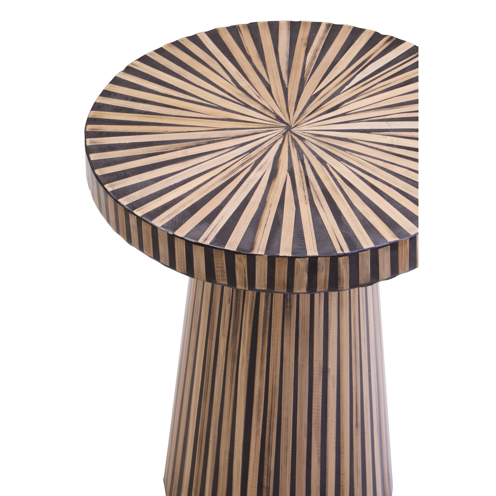 Bambrae Bamboo Inlay Round Side Table  Nicholas John Interiors