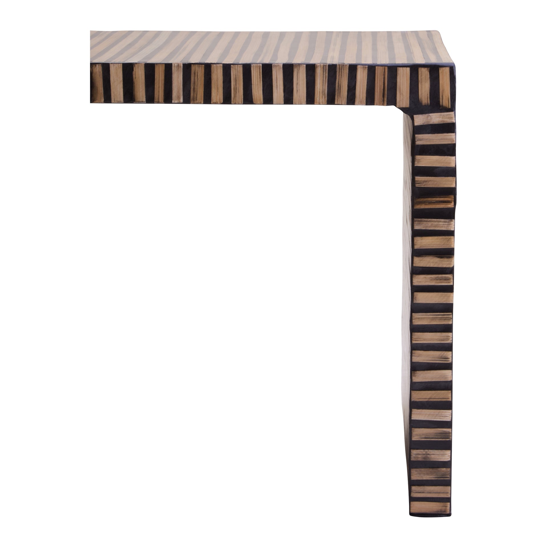 Bambrae Bamboo Inlay Side Table  Nicholas John Interiors