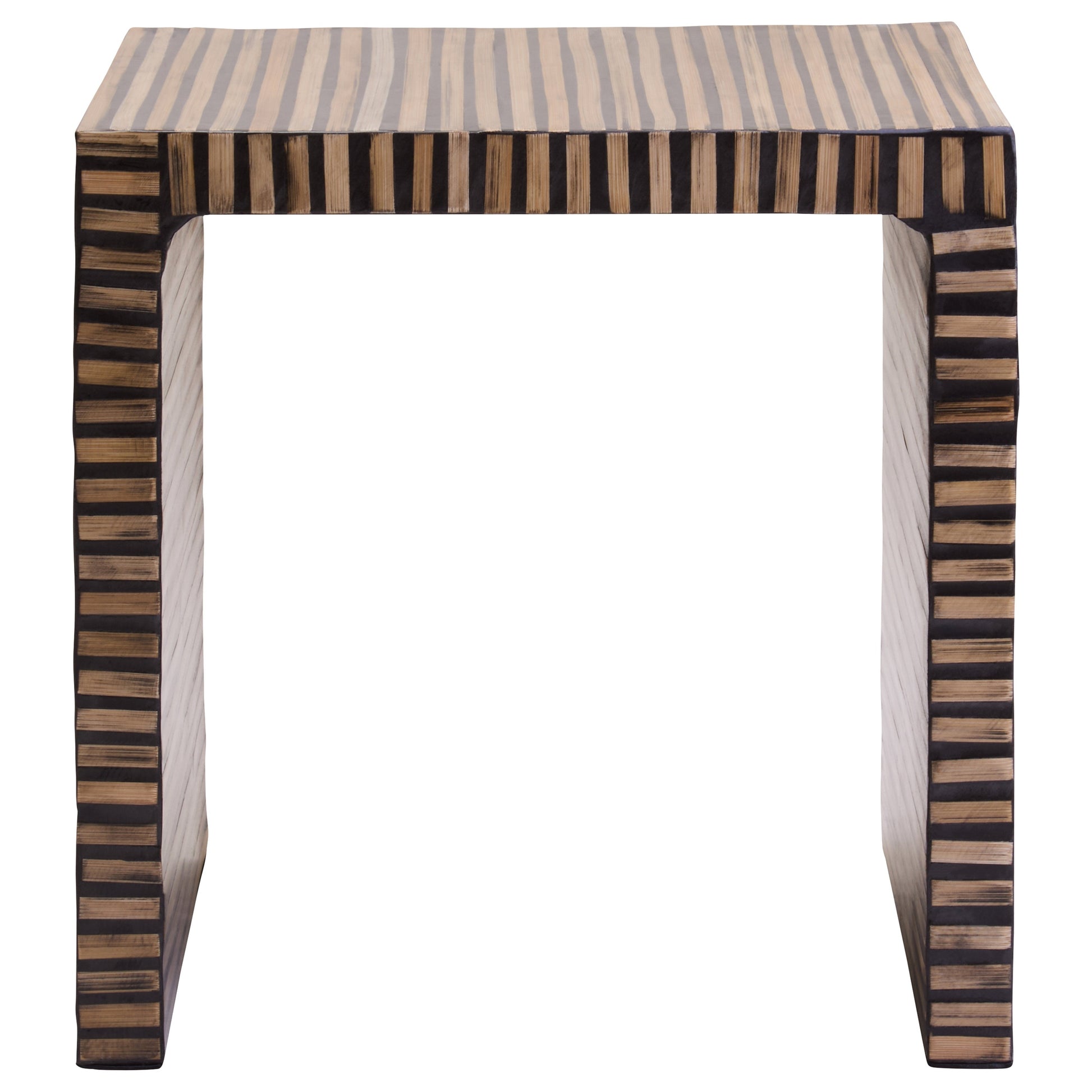 Bambrae Bamboo Inlay Side Table  Nicholas John Interiors