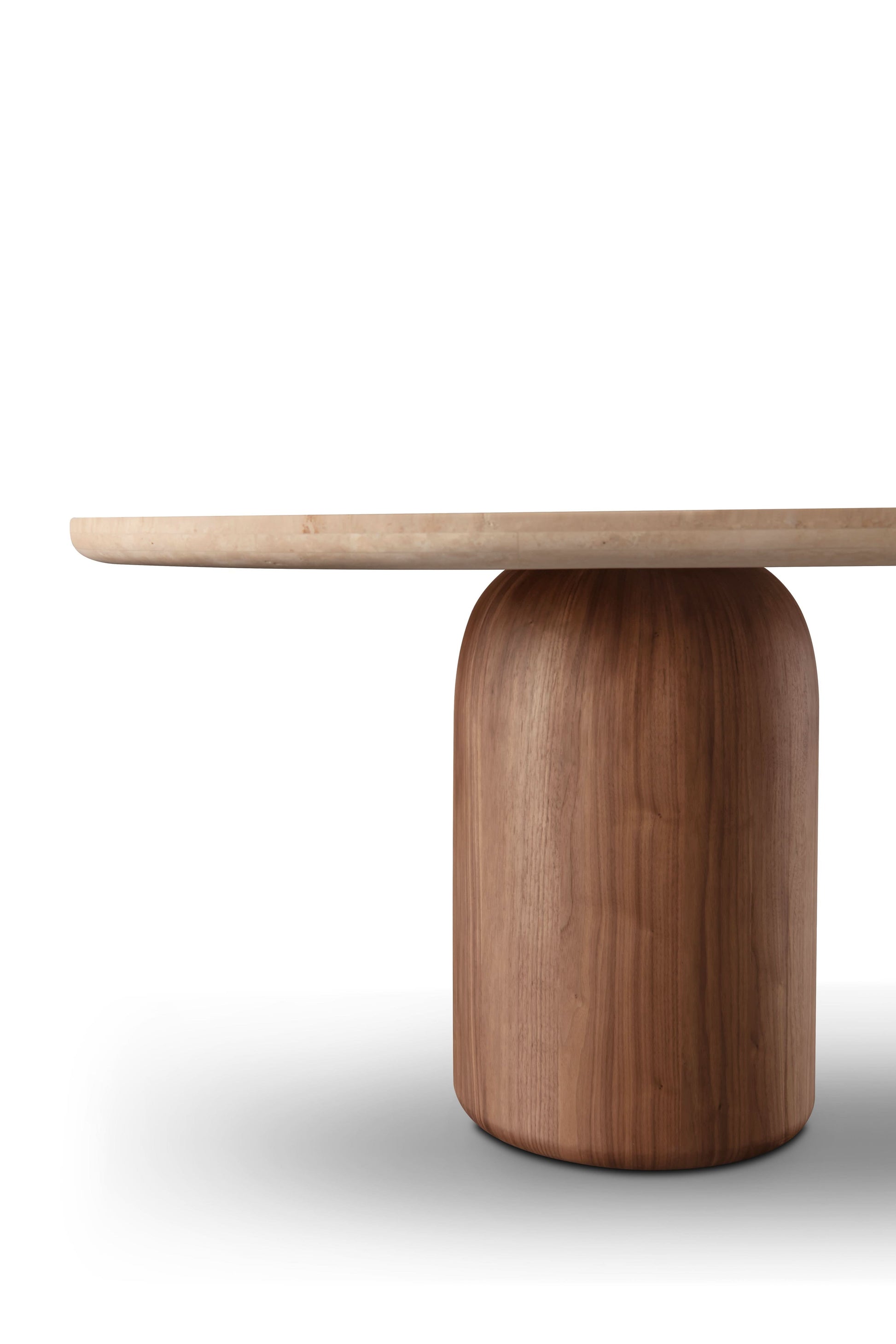 Basilca Dining Table 270 - Walnut Travertine   Nicholas John Interiors