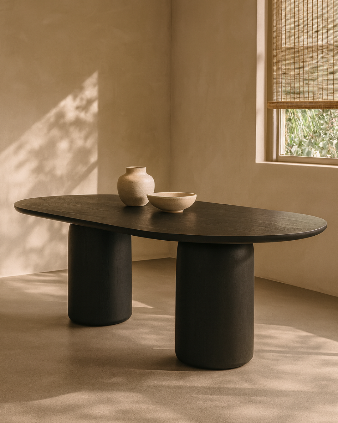 Tommy Franks Basilca 240cm Dining Table in Matte Black   Nicholas John Interiors