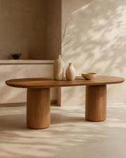 Basilca Dining Table 240 - Walnut   Nicholas John Interiors
