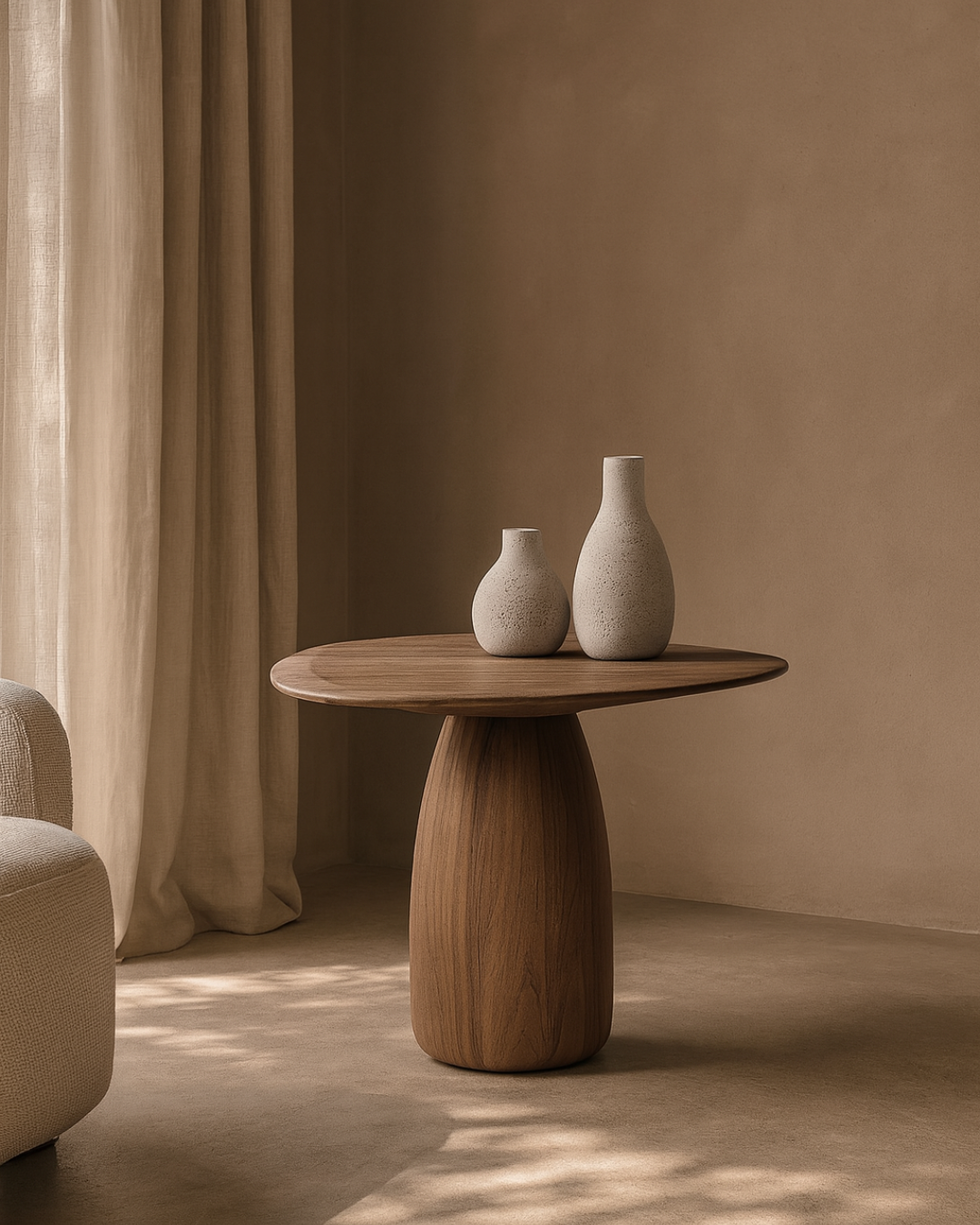 Tommy Franks Basilca Side Table in Walnut   Nicholas John Interiors