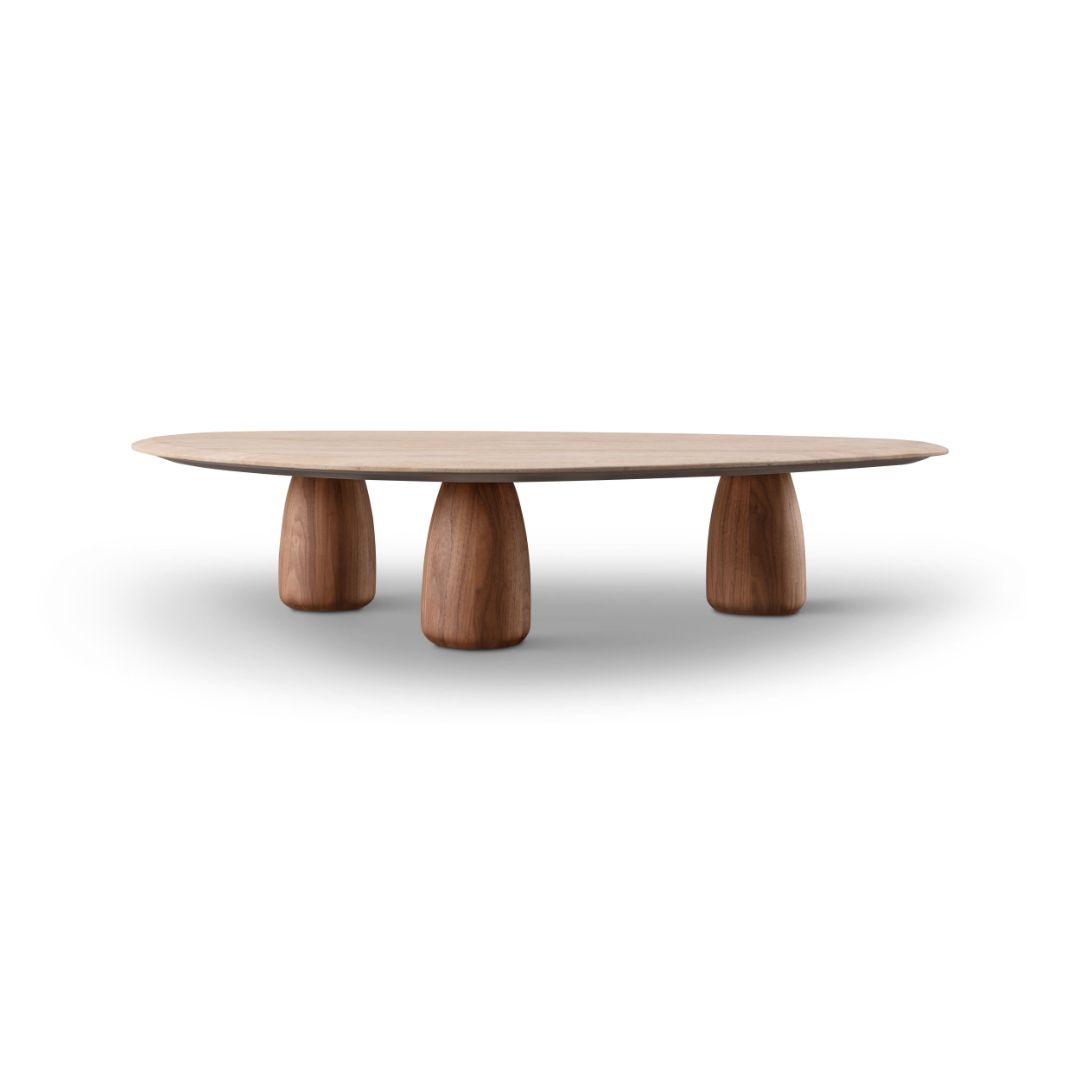 Tommy Franks Basilca Coffee Table - Walnut Travertine