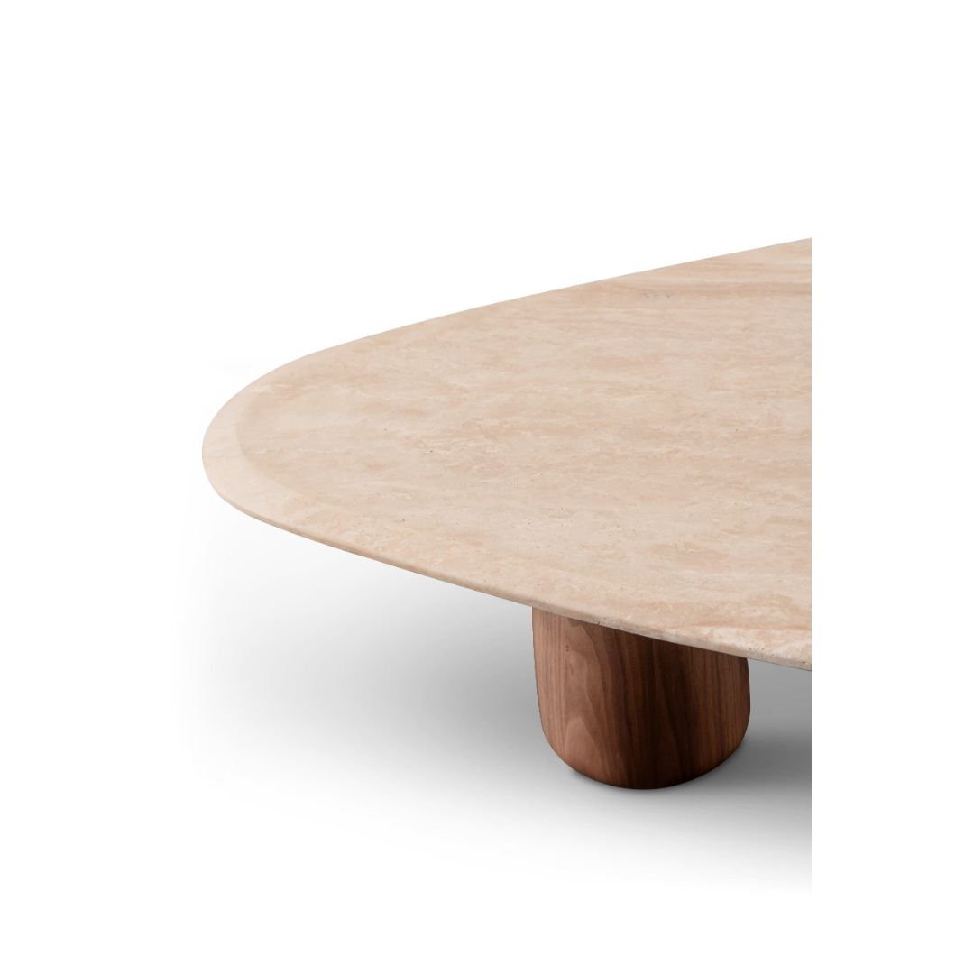 Tommy Franks Basilca Coffee Table - Walnut Travertine