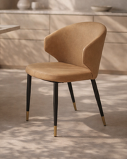 Tommy Franks Bellroy Dining Chair - Vintage Eco Pelle Honey   Nicholas John Interiors
