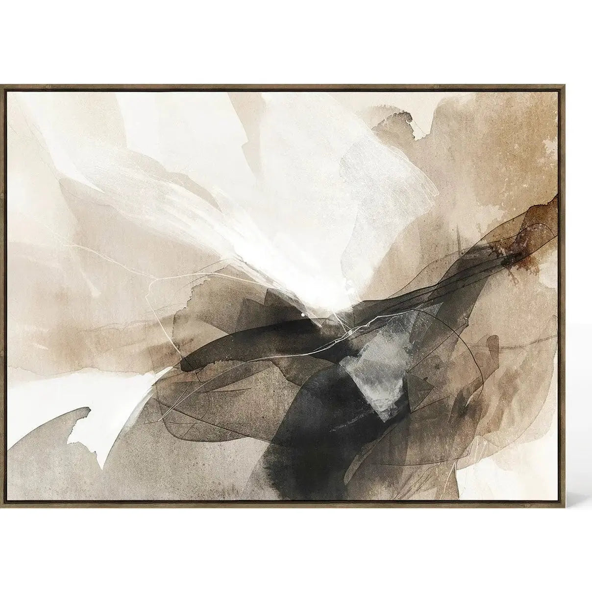 Berkeley Designs Abstract 79 – Oak Framed Canvas   Nicholas John Interiors