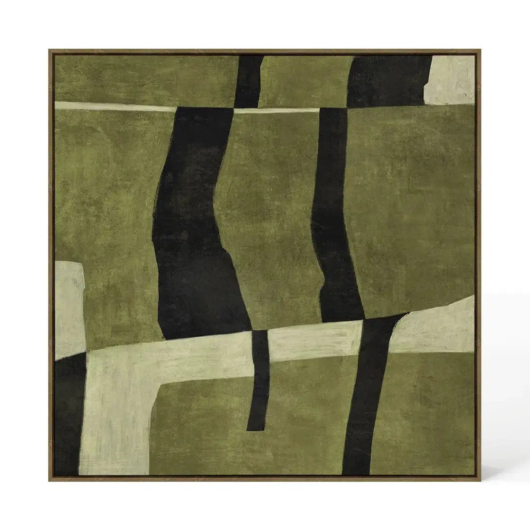 Berkeley Designs Abstract 81 – Oak Framed Canvas   Nicholas John Interiors
