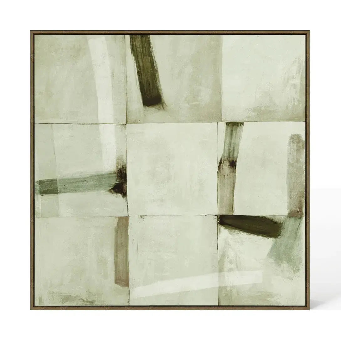 Berkeley Designs Abstract 85 – Oak Framed Canvas   Nicholas John Interiors