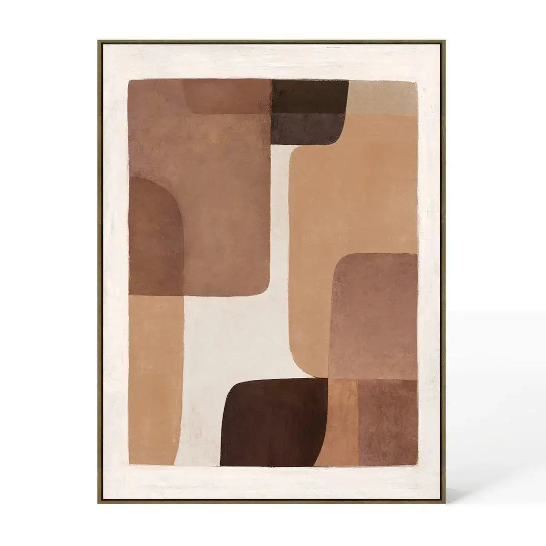 Berkeley Designs Abstract 87 – Oak Framed Canvas   Nicholas John Interiors