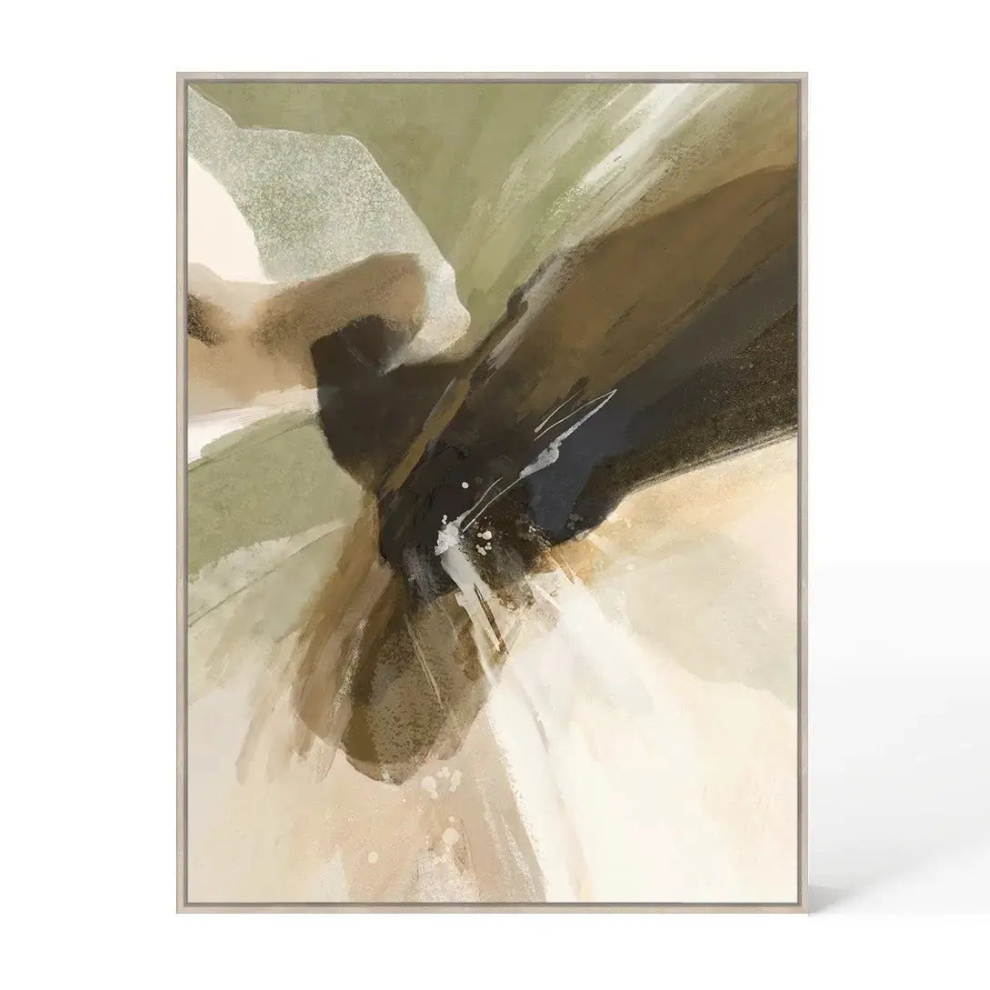 Berkeley Designs Abstract 90 – Light Wood Framed Canvas   Nicholas John Interiors