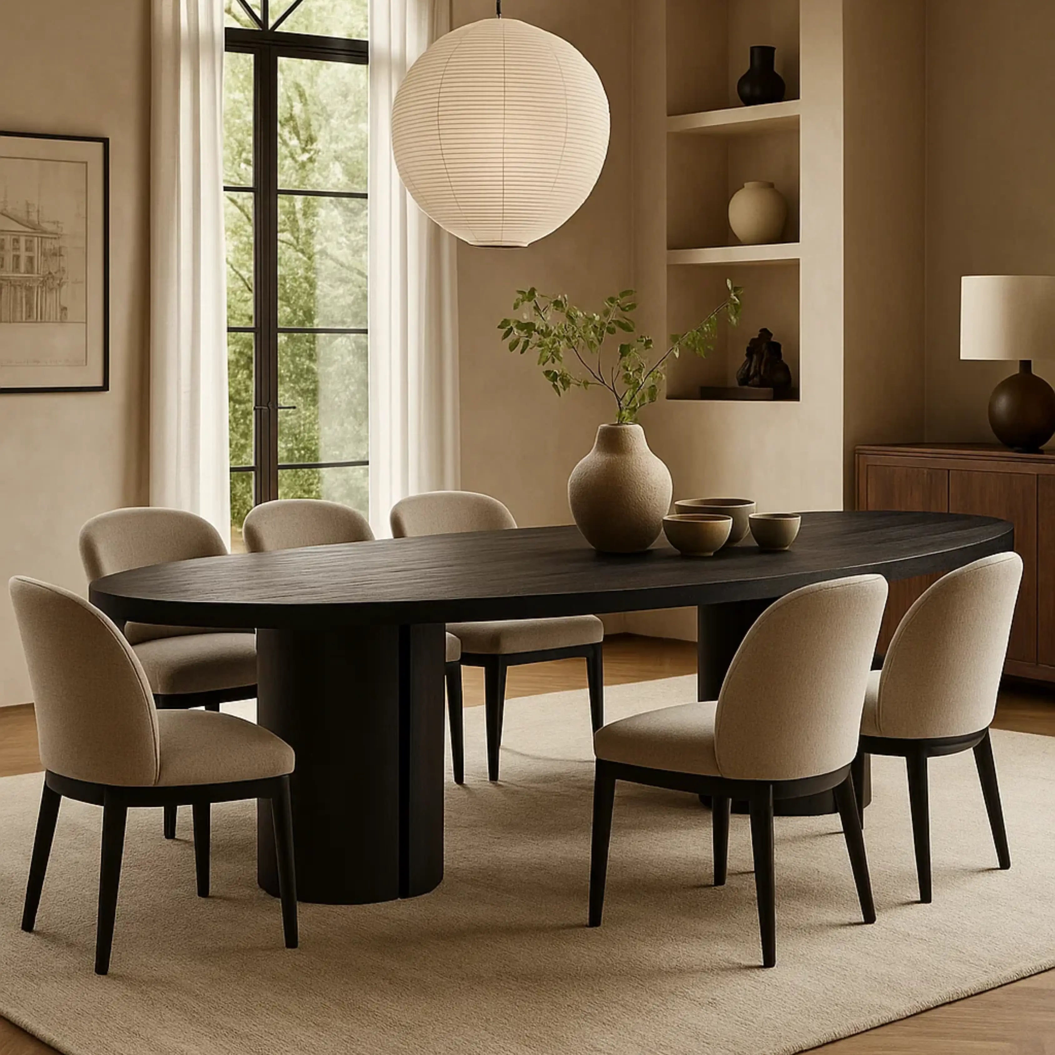 Berkeley Designs Lugano Oval Dark Oak Dining Table   Nicholas John Interiors
