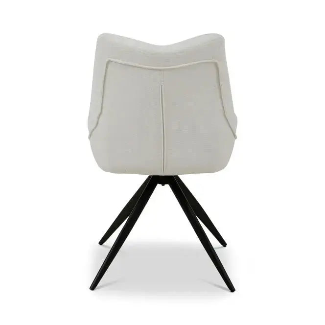 Berkeley Designs Salerno Swivel Dining Chair – Neutral with Arms   Nicholas John Interiors