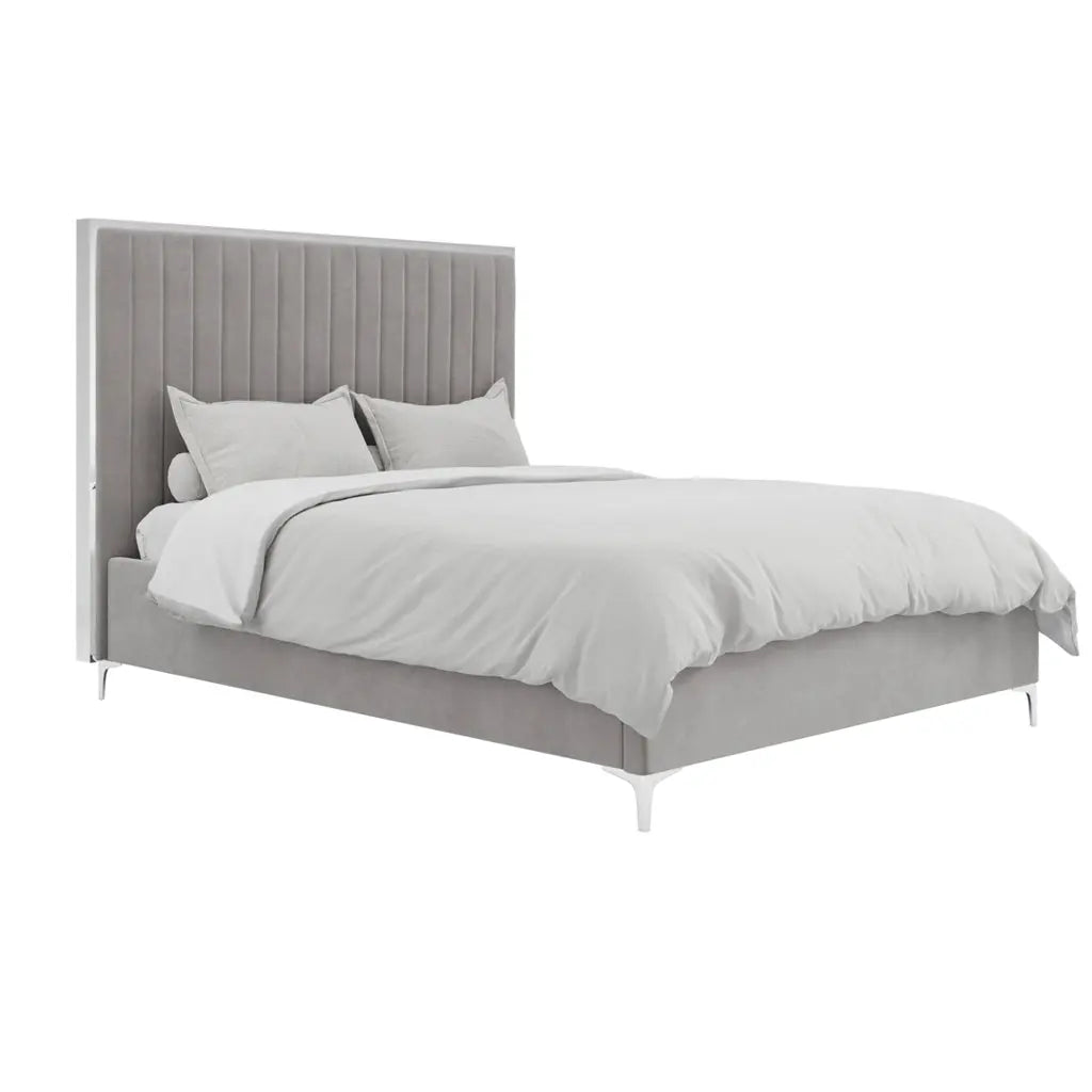 Berkeley Mink Grey Bed   Nicholas John Interiors