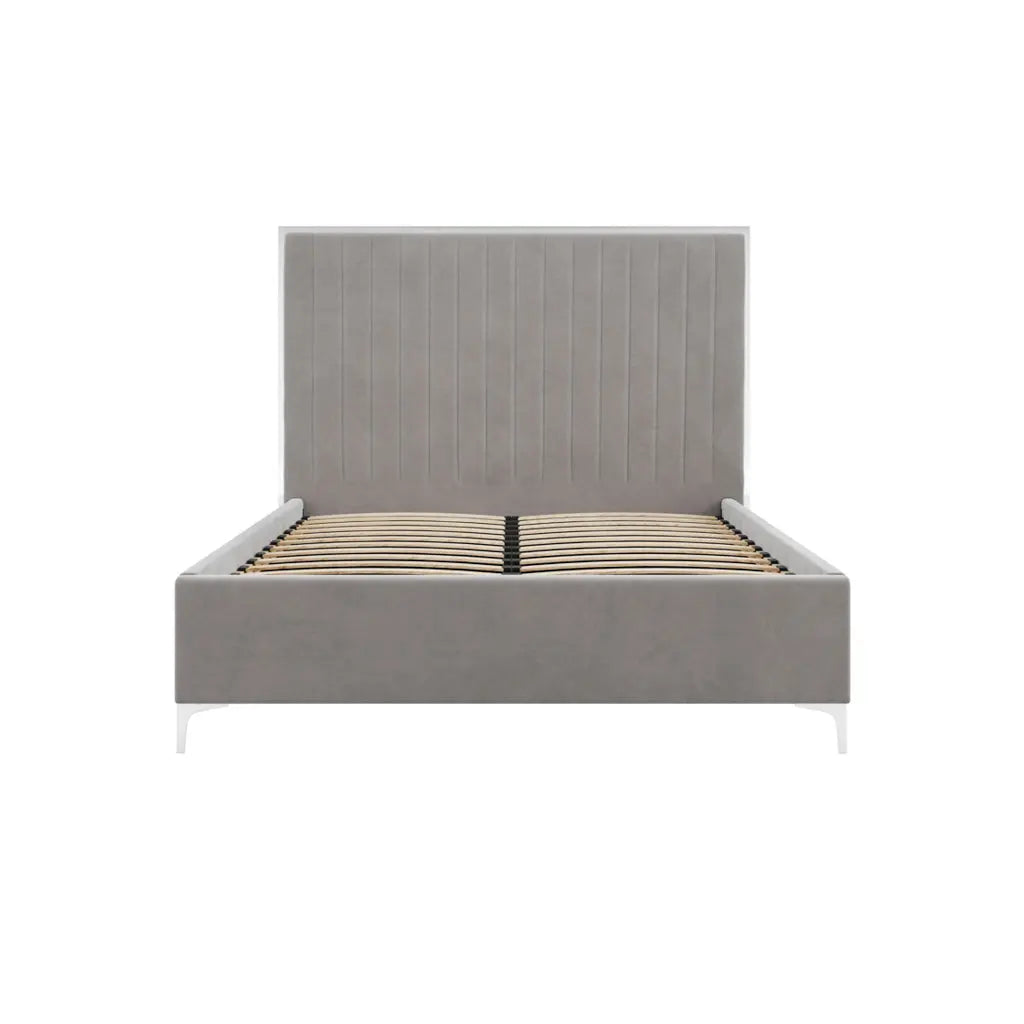 Berkeley Mink Grey Bed   Nicholas John Interiors