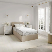 Berlin Beige Single Bed   Nicholas John Interiors