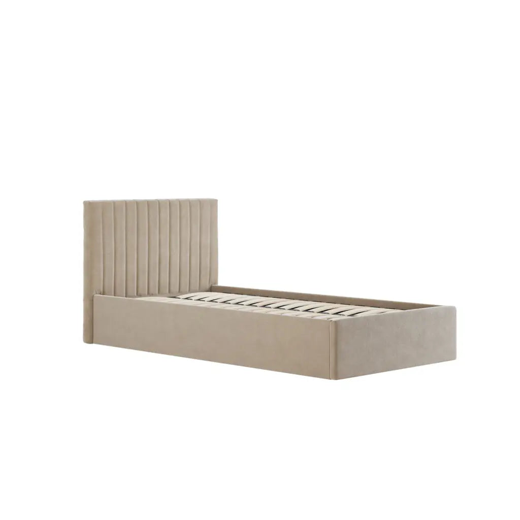 Berlin Beige Single Bed   Nicholas John Interiors