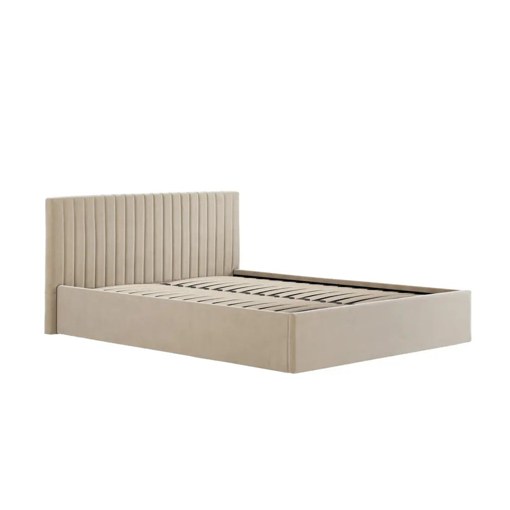Berlin Beige Tall Bed   Nicholas John Interiors