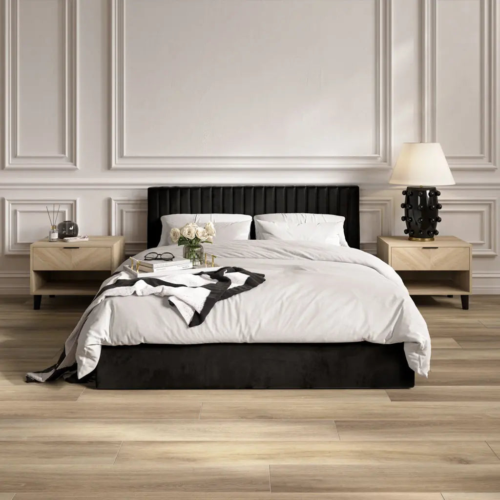 Berlin Black Bed   Nicholas John Interiors