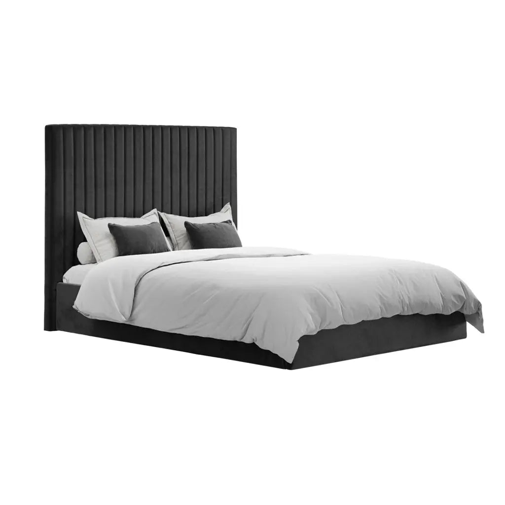 Berlin Black Tall Bed   Nicholas John Interiors