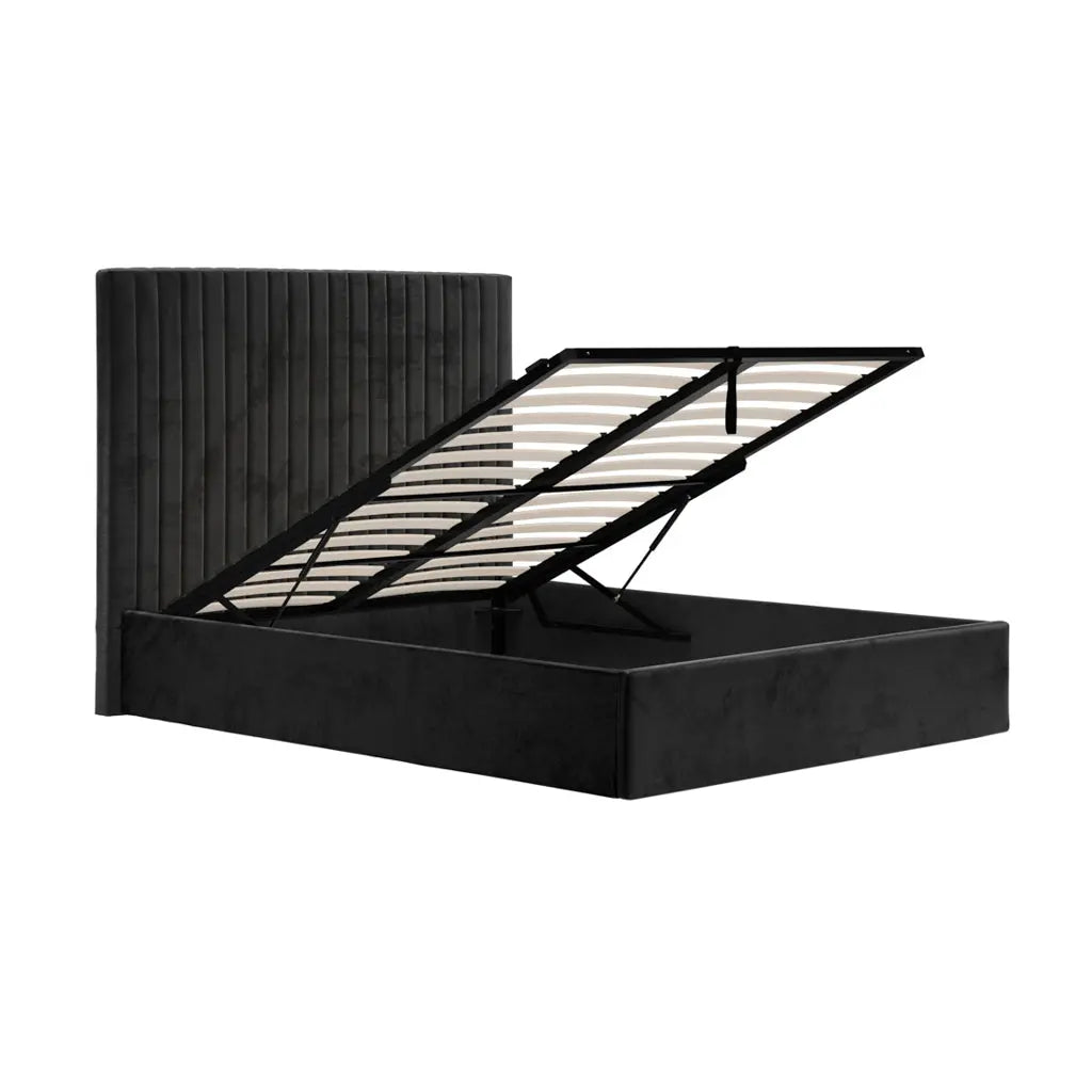 Berlin Black Tall Bed   Nicholas John Interiors