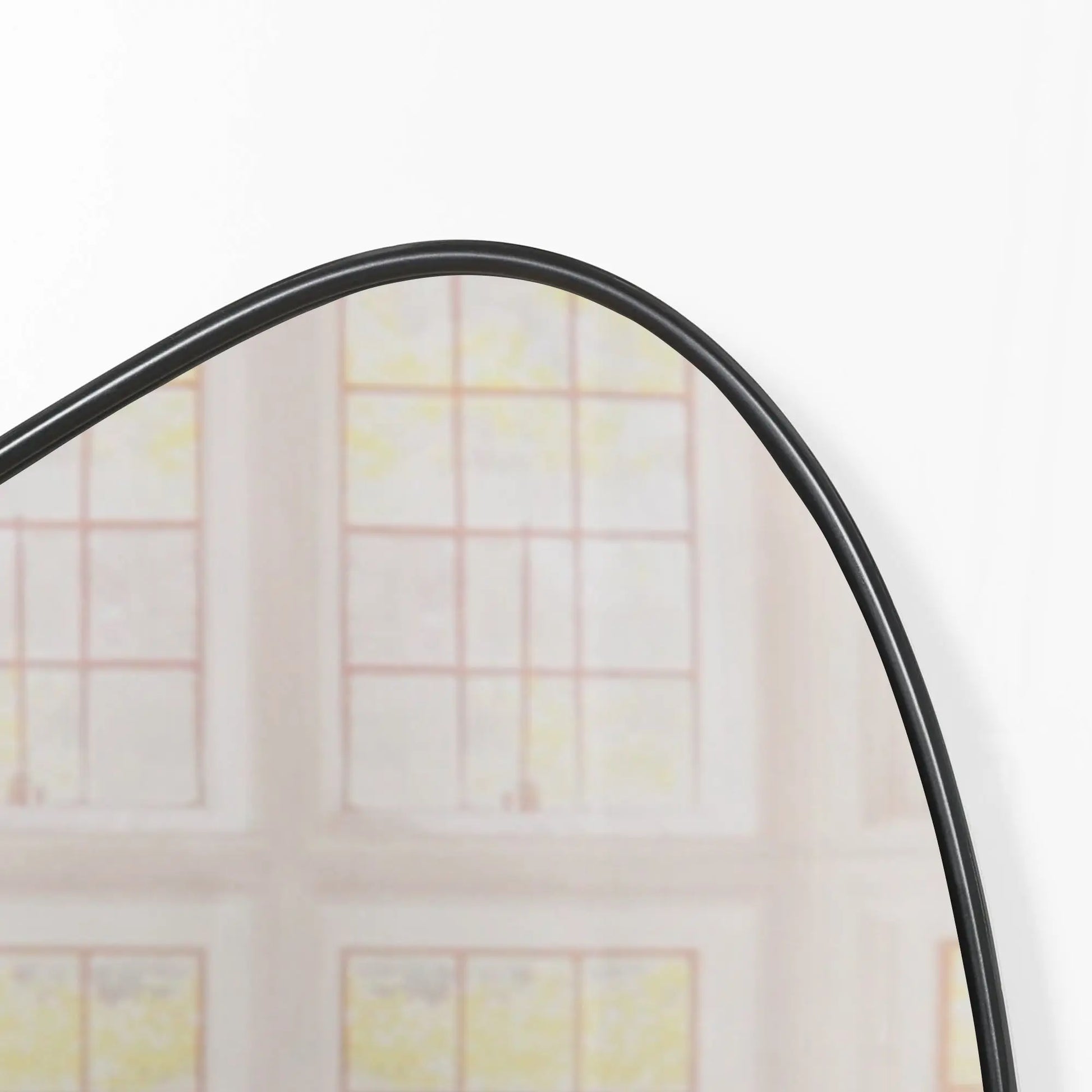 Black Framed Asymmetrical Wall Mirror   Nicholas John Interiors