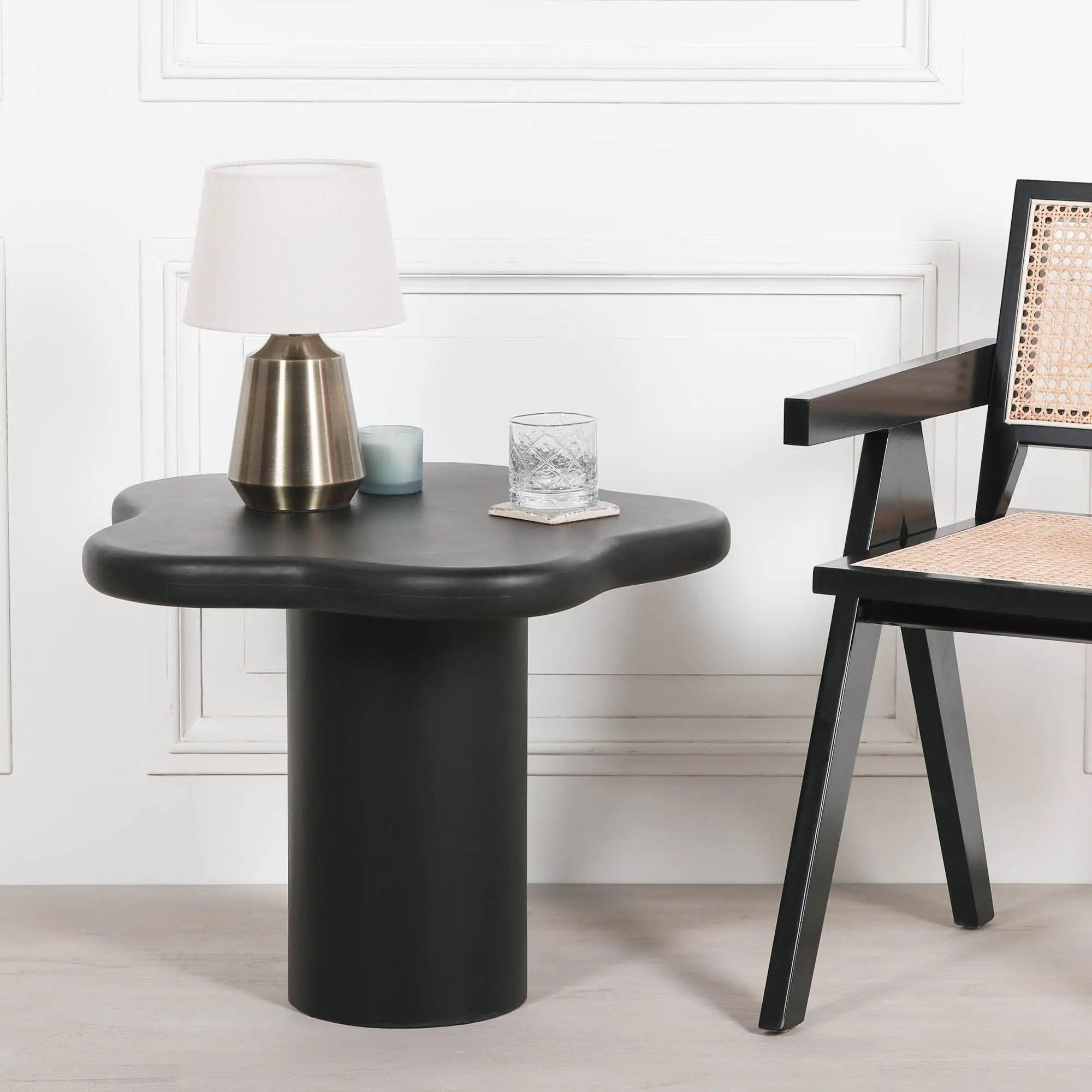 Black Painted Puddle Side Table   Nicholas John Interiors