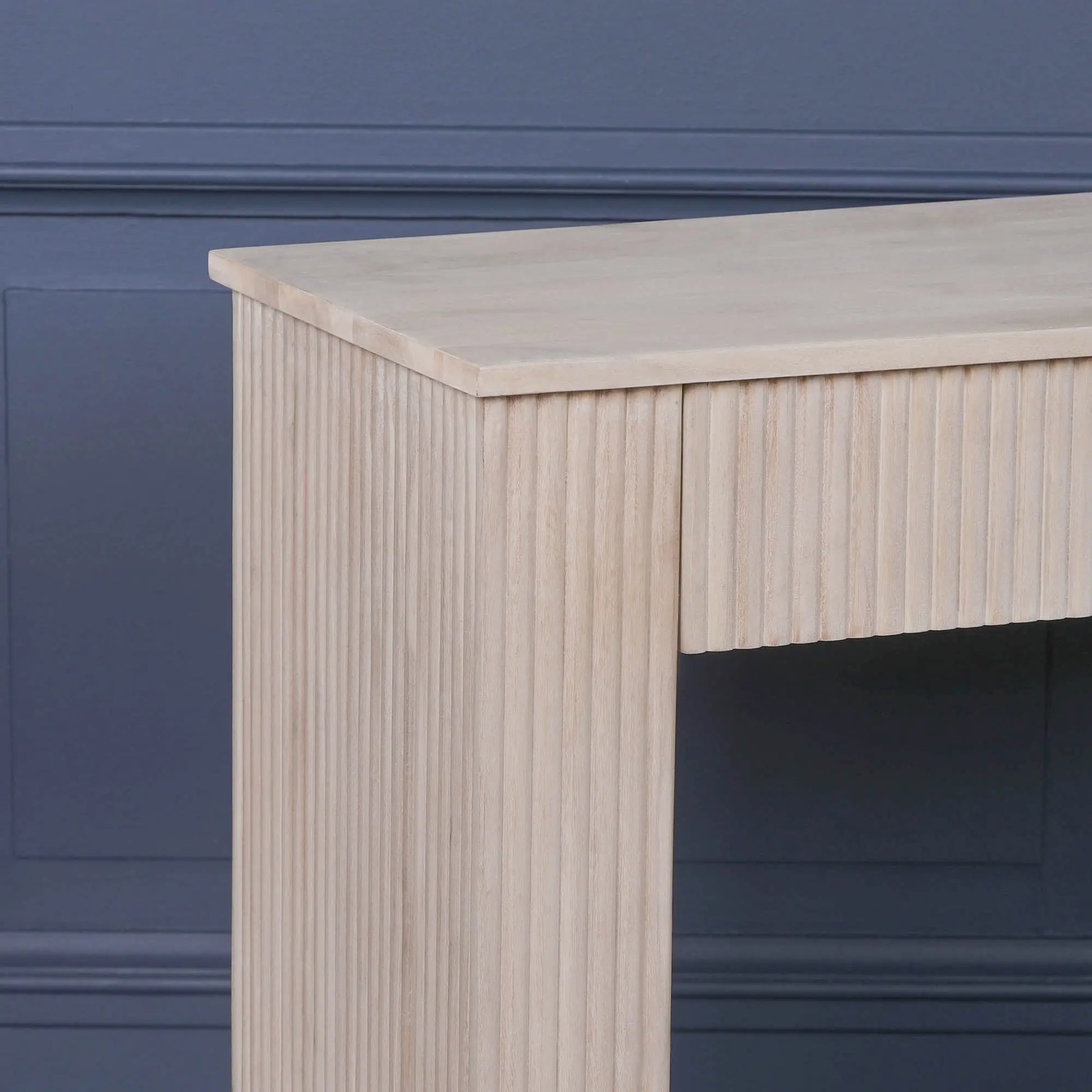 Blanche Acacia Fluted Console Table   Nicholas John Interiors